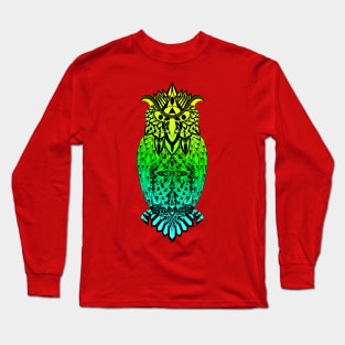 mexican owl in wise pattern ecopop Long Sleeve T-Shirt